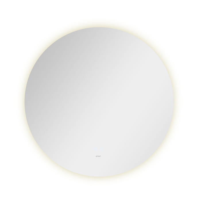 Дзеркало Qtap Taurus R800 з LED-підсвічуванням Touch, з антизапотіванням, з димером, рег. темп. кольору (3000-6500K) QT2478R807 (QT2478R807)