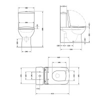 Унітаз підлоговий Qtap Aries Rimless безобідковий з сидінням Soft-close WHITE QT03228302W (QT03228302W)