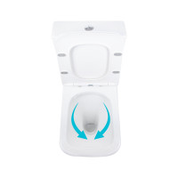 Унітаз підлоговий Qtap Aries Rimless безобідковий з сидінням Soft-close WHITE QT03228302W (QT03228302W)