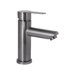 Змішувач для раковини Brinex Pure 001F низький  Graphite BRIPUR001FGRP (BRIPUR001FGRP)