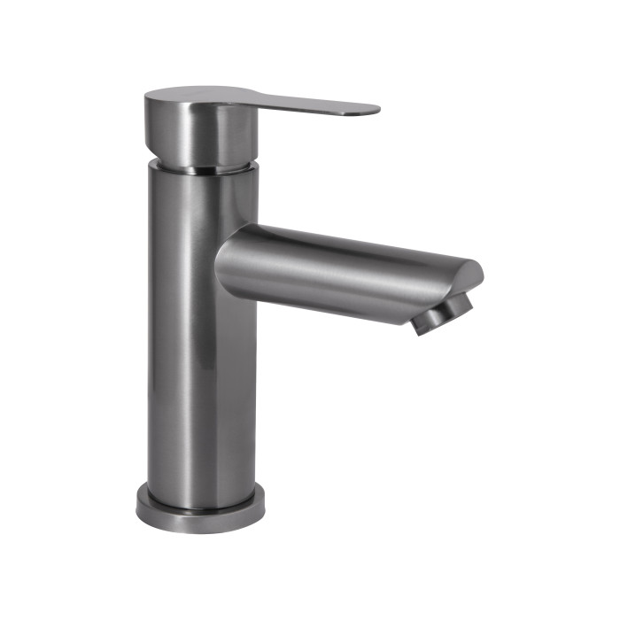Змішувач для раковини Brinex Pure 001F низький  Graphite BRIPUR001FGRP (BRIPUR001FGRP)