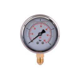 Манометр із гліцерином Thermo Alliancе Forte 4 бар, 1/4"З, нижнє підключення TAF170G4B (TAF170G4B)