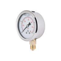 Манометр із гліцерином Thermo Alliancе Forte 4 бар, 1/4"З, нижнє підключення TAF170G4B (TAF170G4B)