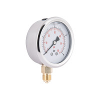 Манометр із гліцерином Thermo Alliancе Forte 4 бар, 1/4"З, нижнє підключення TAF170G4B (TAF170G4B)