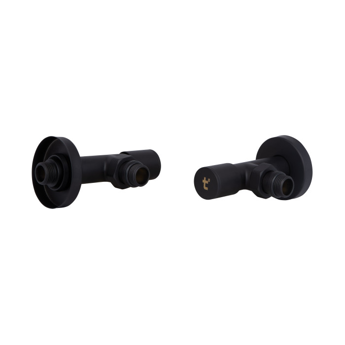 Комплект кранів Thermo Alliance Standart 1/2" З для рушникосушарки кутовий чорний SF395W15B (SF395W15B)