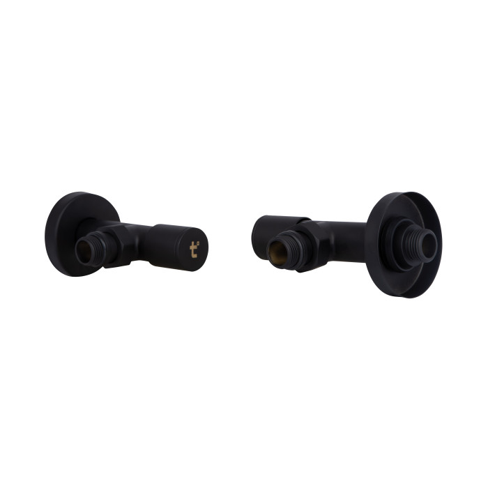 Комплект кранів Thermo Alliance Standart 1/2" З для рушникосушарки кутовий чорний SF395W15B (SF395W15B)