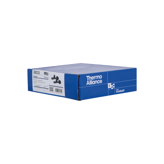 Комплект кранів Thermo Alliance Standart 1/2" З для рушникосушарки кутовий чорний SF395W15B (SF395W15B)