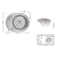 Кухонна мийка Brinex 5745 0,8 мм Micro Decor (BRIN5745MDEC0) (BRIN5745MDEC08)
