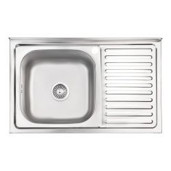 Кухонна мийка Brinex 5080-L 0,8 мм Satin (BRIN5080LSAT06) (BRIN5080LSAT06)