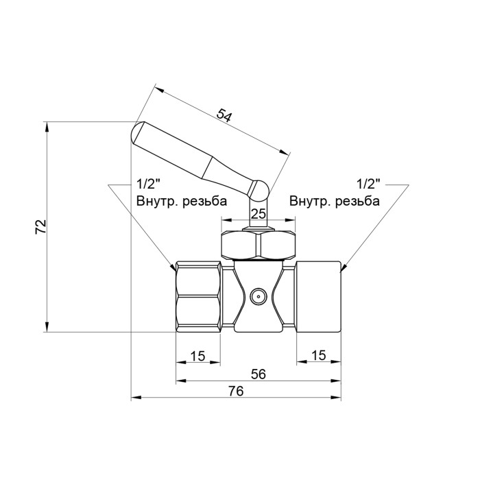 Кран Icma 1/2" ВР под манометр №151 (90151AD05)