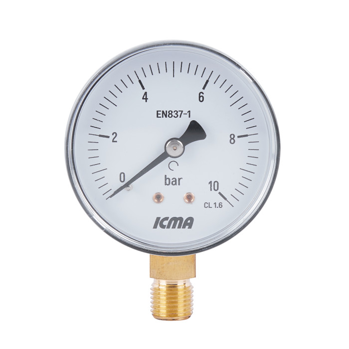Манометр Icma 1/4" 0-6 бар, нижнє підключення №244 (91244AB10)
