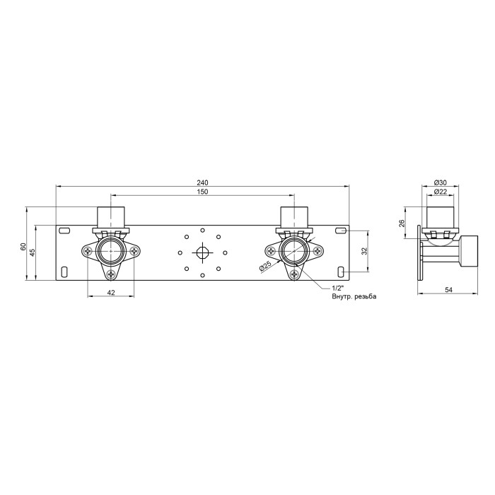 Планка прес в зборі Icma 20х1/2" №412 (81412ADBQ7506)