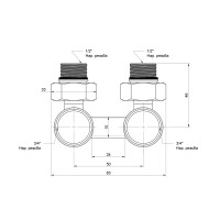 Вентиль двухтрубный Icma 1/2" №884 (82884AD06)