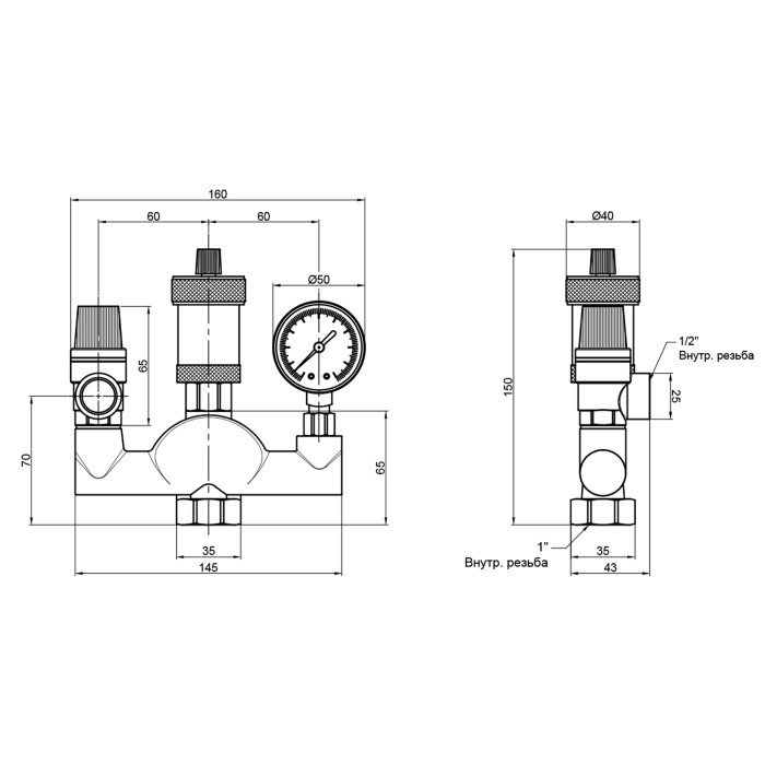 Група безпеки котла Thermo Alliance Standart  1" SD290 (SD290)