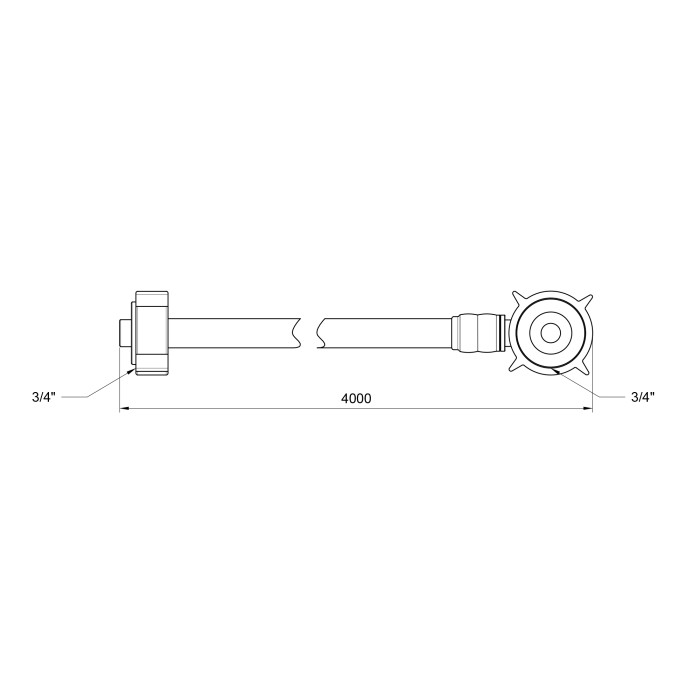 Шланг залив SD Plus для пральної машини 400 см SD095W400 (SD095W400)