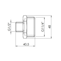 Ниппель редукционный SD Forte 1" 1/4х1/2" SF3593215 (SF3593215)