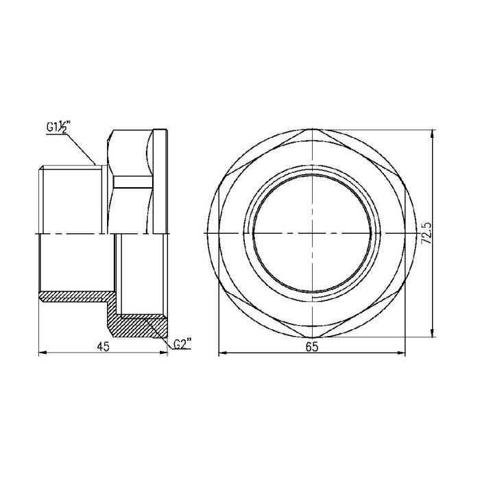 Перехід SD Forte 2"х1" 1/2 ВЗ SF3605040 (SF3605040)