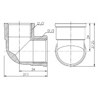 Кут SD Forte 1/2" ВВ SF36815 (SF36815)