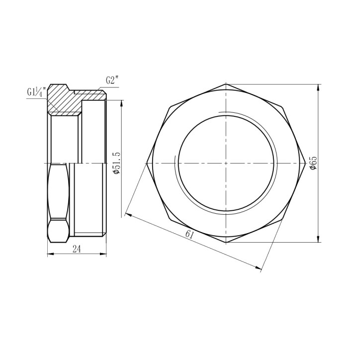 Футорка SD Forte 2"х1" 1/4 ЗВ SF3745032 (SF3745032)