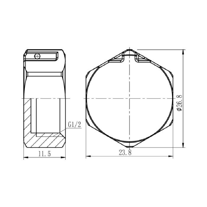 Заглушка SD Forte 1/2" ВР хром SF352H15 (SF352H15)