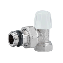 Кран радіаторний Icma 1/2" з антипротіканням кутовий без ручки №805+940 (82805AD06940)