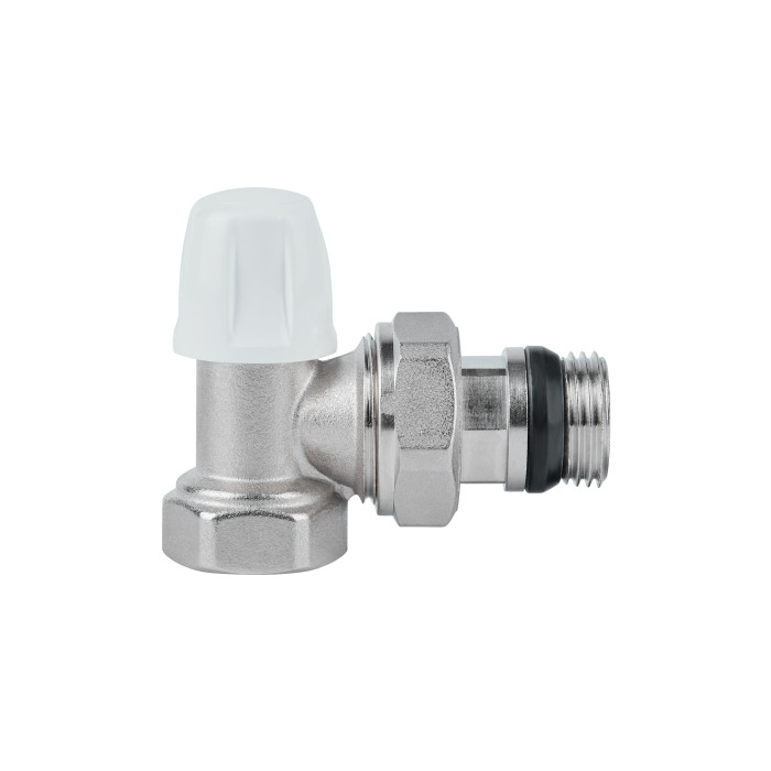 Кран радіаторний Icma 1/2" з антипротіканням кутовий без ручки №805+940 (82805AD06940)