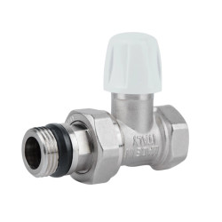 Кран радіаторний Icma 1/2" з антипротіканням прямий без ручки №815+940 (82815AD06940)