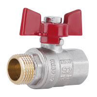Кран шаровой SD Plus 1/2" ВЗ для воды (бабочка) SD607NW15PN40 (SD607NW15PN40)