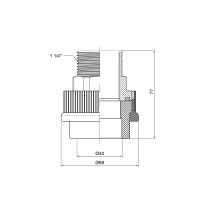 Муфта PPR Thermo Alliance 40х1" 1/4 ЗР (DSB308)