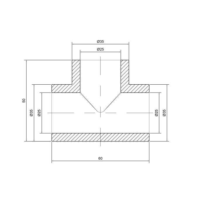 Тройник PPR Thermo Alliance 25 (DSC002)