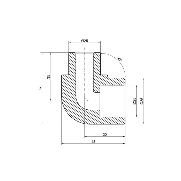 Уголок PPR Thermo Alliance 25, 90° (DSE912)