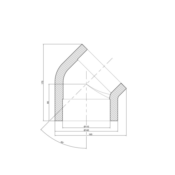 Уголок PPR Thermo Alliance 110, 45° (DSE109)