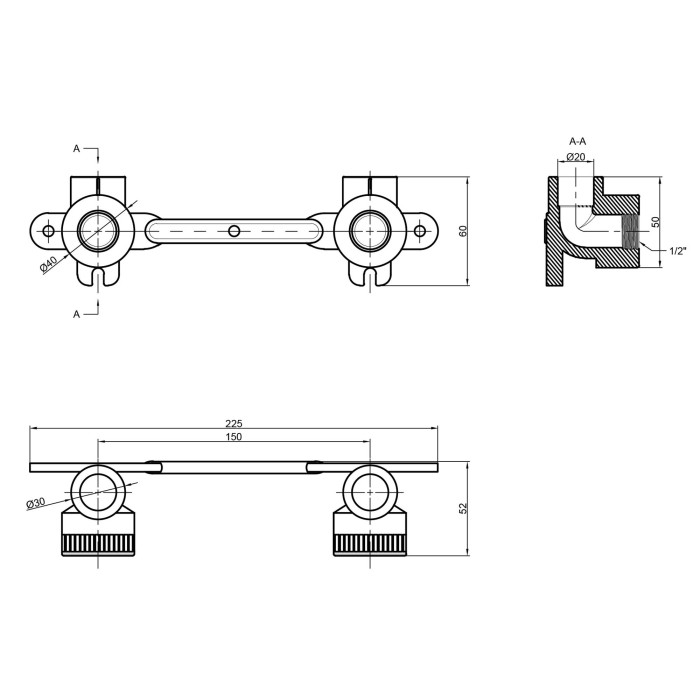 Кутик PPR Thermo Alliance під змішувач 20х1/2" ВР (DSE993)
