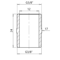 Ніпель Icma 3/8" ЗР №1210 (811210AC06)