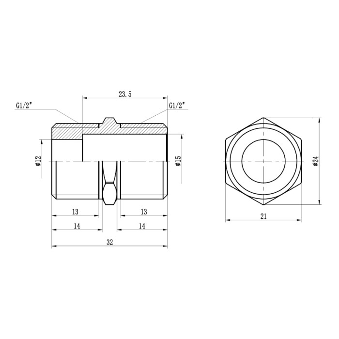 Ніпель подовжений SD Forte 1/2" SF35815L (SF35815L)