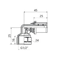 Кутик прес Icma 16х1/2" ВР №405 (81405ADGHG06)