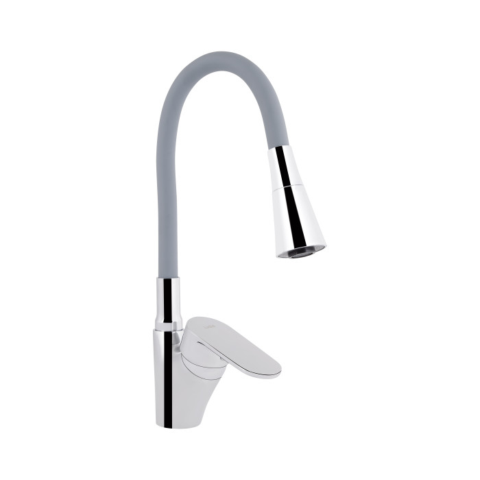 Змішувач для кухні Lidz Tani 007F3 з гнучким виливом (k40) LDTAN007F3GCR31869 Chrome/Grey (LDTAN007F3GCR31869)
