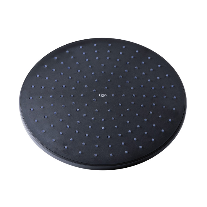 Лійка для верхнього душу Qtap Hlavova 230 мм округла QTHLAVA228O1ZBB Black Matt (QTHLAVA228O1ZBB)