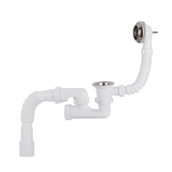 Сифон для ванни Lidz (WHI) 60 03 V002 00 з ревізією (вихід 50 мм) (LW01)