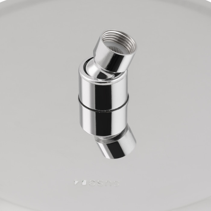 Лійка для верхнього душу Лейки Lidz Лейка 125 245 мм округла LDNIA125NKS37518 Chrome (LDNIA125NKS37518)