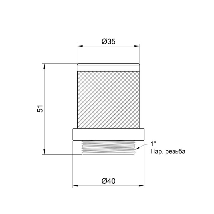 Сітка зворотного клапана SD Plus 1" SD245W25 (SD245W25)