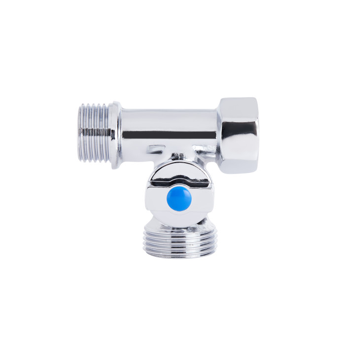Кран приладовий кульовий SD Plus 1/2"х3/4"х1/2" ЗЗВ SD186W152015 (SD186W152015)