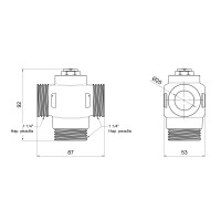 Антиконденсаційний клапан SD Forte 1 1/4" 55°C SF393W32 (SF393W32)