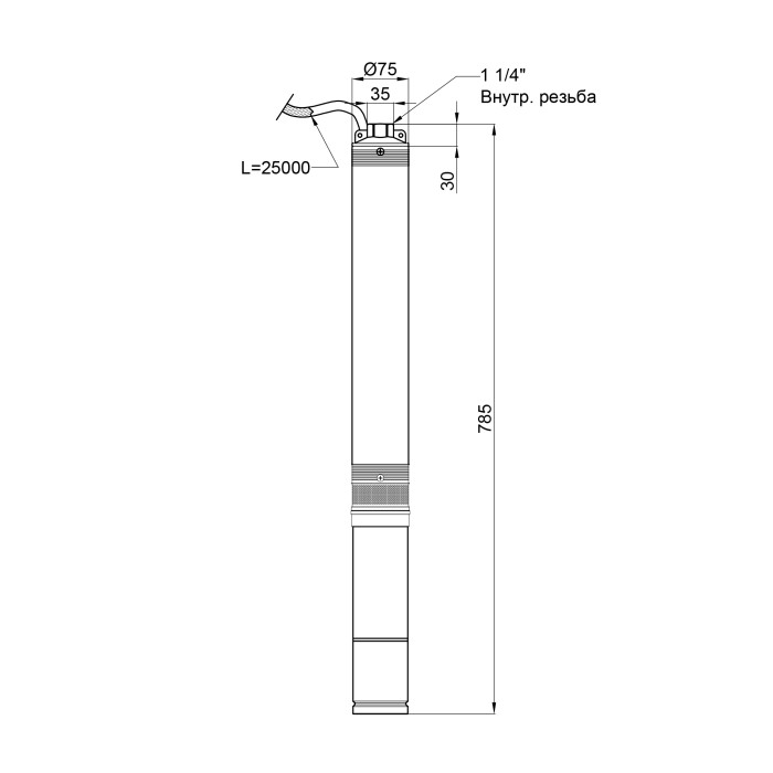 Насос заглибний відцентровий Thermo Alliance 3SSM2-11 0,25 кВт (TA3SSM211025)