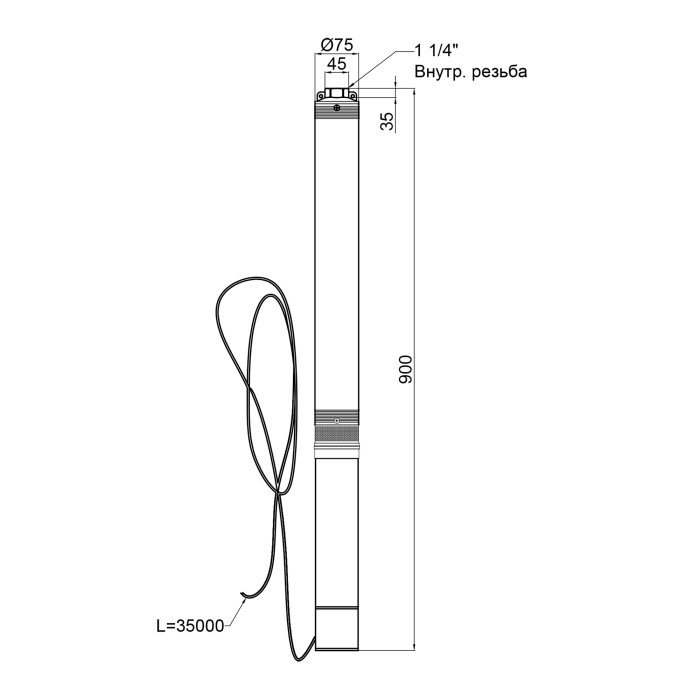 Насос заглибний відцентровий Thermo Alliance 3,5SSM2-14 0,55 кВт (TA35SSM214055)