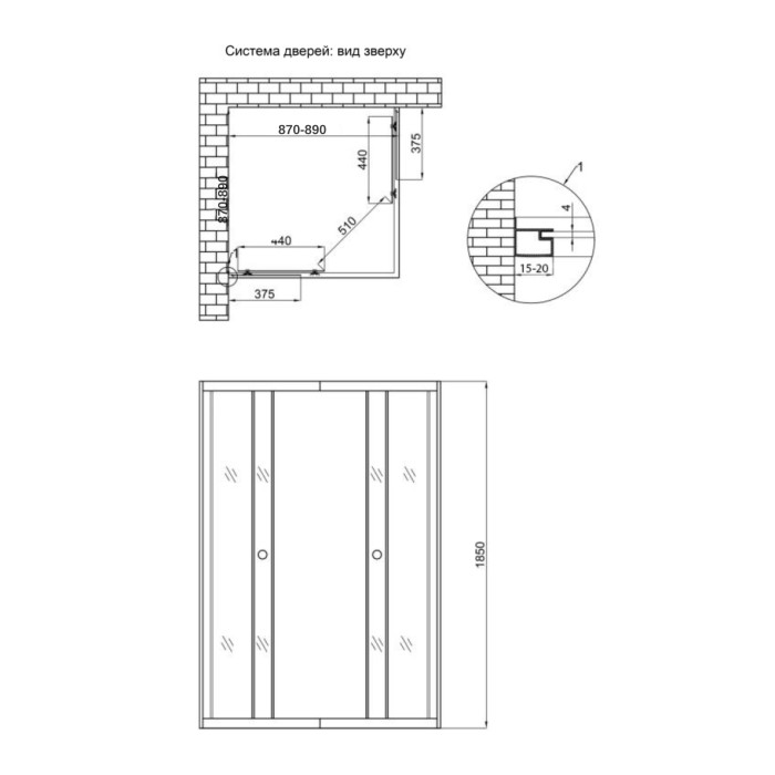 Душова кабіна Lidz Wawel SC90x90.SAT.LOW.FR, скло Frost 4 мм без піддона (LWASC9090SATLOWFR2)