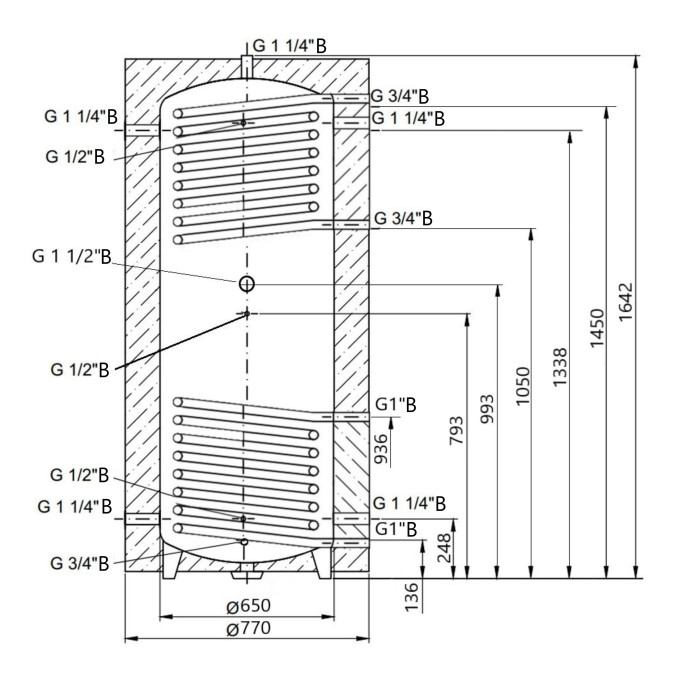 Теплоаккумулятор Thermo Alliance TAI-11 500 60мм (TAI11500)