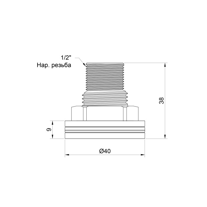 Врезка SD Plus 1/2" в бак SD40015 (SD40015)
