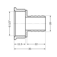 Штуцер SD Plus 20х1/2" ВР SD4261520 (SD4261520)