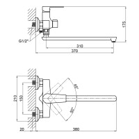 Смеситель для ванной Brinex 35B 005 (BRIN35B005)